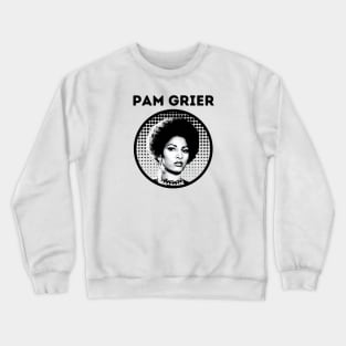 pam grier || light black Crewneck Sweatshirt